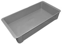 39H999 Stack Container, 23-3/8x12x4-3/8, Gray
