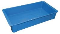 39J001 Stack Container, 23-3/8x12x4-3/8, Blue