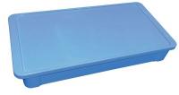 39J004 Stacking Container Lid, 24x12, Blue