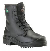 39J012 Work Boots, 8 In., Steel Toe, Blk, 9.5, PR