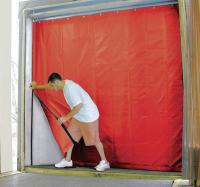 39J506 Truck Curtain, Insulated, 8W x 8H, Red