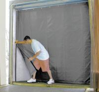 39J508 Truck Curtain, Insulated, 8W x 8H, Gray