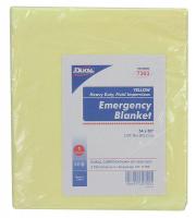 39P026 Emergency Blanket, Yellow, 60In x 90In