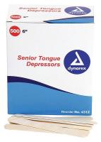 39P039 Tongue Depressors, 6 In, PK 500