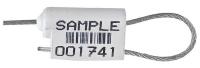 39R473 Cable Seal, 14 x 19/32In, Zinc, White, PK250