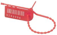 39R479 Pull Tight Seal, 8 In, HDPE, Red, PK 100