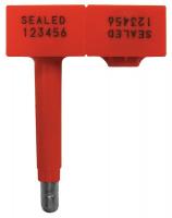 39R486 Bolt Seal, 3-3/8 x 29/64 In, ABS, Red, PK200