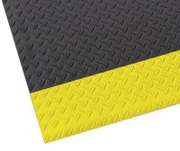 39R798 Antifatigue Mat, Diamond, Blk/Ylw, 2x8ft