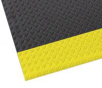 39R801 Antifatigue Mat, Diamond, Blk/Ylw, 3x12ft