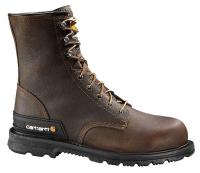 39R929 Work Boots, Pln, 8In, Brw, 8-1/2W, PR