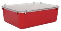 39T840 Snap Storage Canister, 6qt, Red/Clear, PK4