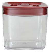 39T848 Sq Storage Canister, 2qt, Clear/Red, PK4