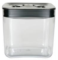 39T850 Sq Storage Canister, 2qt, Clear/Silver, PK4