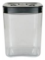 39T856 Sq Store Canister, 3.5qt, Clear/Silver, PK4