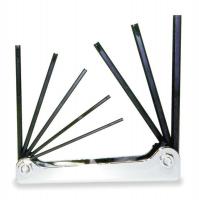 3A580 Hex Key Set, 3/32 - 1/4 In., Fold-Up
