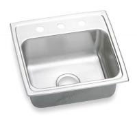 3AEF5 Drop-In Sink, SS, 18 Gauge, 19 1/2 In L