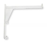 3AEL4 Valance Clip, 3 3/4X3 1/2 In, Clear, PK 10