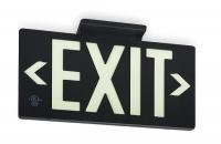 3AFU1 Exit Sign, 8-3/4 x 15-3/8In, WHT/BK, Exit