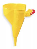 3AG33 Funnel, 11In.X1/2In., Yellow