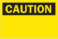 1K881 Caution Sign, 10 x 14In, BK/YEL, BLK, SURF