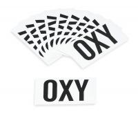 3AK57 NFPA Sign, OXY, 2 In. H, Black, PK10