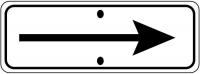 3AZ23 Traffic Sign, 5 x 14In, BK/WHT, Fiberglass