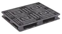 3AZH4 Plastic Pallet, Stackable, H5.8In, Black