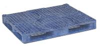 3AZH6 Plastic Pallet, Stackable, H5 5/8In, Black