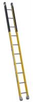 3AZV5 Manhole Ladder, 10 ft.H, Fiberglass