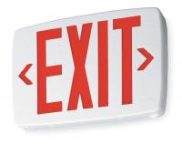 2XLW3 Exit Sign w/ Battery Back Up, 0.71W, Red