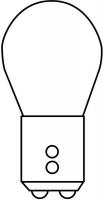 6DGP6 Mini Halogen Bulb, 1157NH/BP2, S8, 2PK