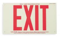 3CA51 Exit Sign, 8-1/2 x 15In, R/YEL, Exit, ENG