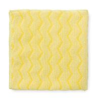 3CCZ3 Microfiber Cloth, Yellow, 16x16 In, PK 12