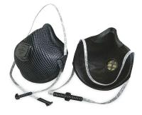 3CDE6 Disposable Respirator, N95, M/L, Black, PK10