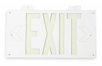 3CE82 Exit Sign, 8 x 15In, GRN/WHT, Exit, ENG, SURF
