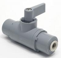 3CGG1 PVC Ball Valve, Push to Connect, 3/8 In