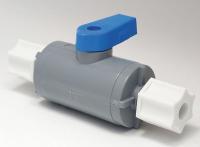 3CGL9 PVC Ball Valve, Inline, JACO x JACO, 1/4 In