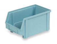 3CLR3 Stack &amp; Hang Bin, w/Divider, D 9 1/2, Blue