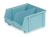 3CLR8 Stack &amp; Hang Bin, w/Divider, D 12 3/4, Blue