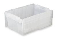 3CLV1 Attached Lid Container, D 21 13/16, Clear