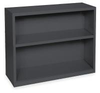 3CTD4 Bookcase, Heavy Duty Steel, 2 Shelf, Black
