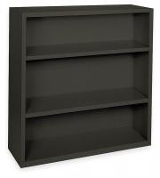 3CTD8 Bookcase, Steel, 3 Shelf, Black, 42Hx36W In