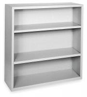 3CTD9 Bookcase, Steel, 3 Shelf, Dove Gray, 42Hx36W