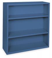 3CTE2 Bookcase, Steel, 3 Shelf, Blue, 42Hx36W In