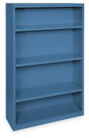 3CTE6 Bookcase, Steel, 4 Shelf, Blue