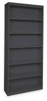 3CTF2 Bookcase, Steel, 6 Shelf, Black, 84Hx36W