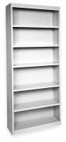 3CTF3 Bookcase, Steel, 6 Shelf, Dove Gray