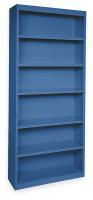 3CTF5 Bookcase, Steel, 6 Shelf, Blue