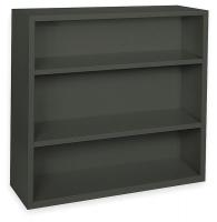 3CTF6 Bookcase, Steel, 3 Shelf, Black, 42Hx46W In