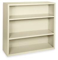 3CTF8 Bookcase, Steel, 3 Shelf, Putty, 42Hx46W